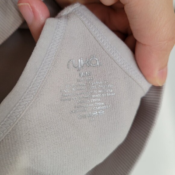 NEW RYKA Microchip Padded Cross Racerback Sports Bra Gray Size Medium - Picture 8 of 12